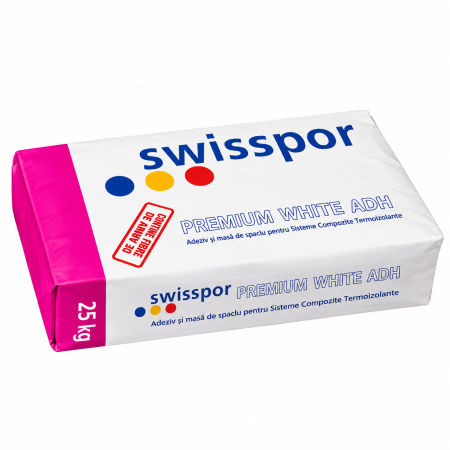 Adeziv si masa de spaclu Swisspor Premium White ADH, 25 kg